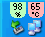 Tray icons showing critical values