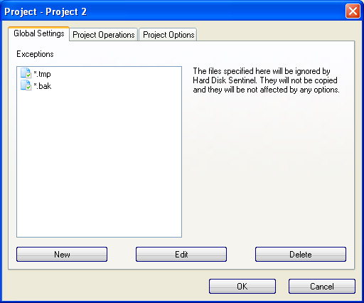 Modify project settings