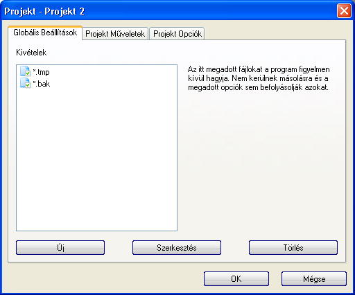 Fájlok mentésének beállítása